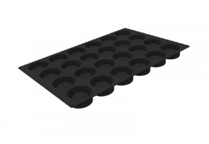 Силиконова форма за капсули Ø 8 x H 3,5 cm, 24 кухини, 120 ml (SQ092) - Img 4