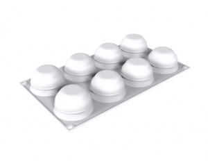 Силиконова форма Kiku Ø 5,8 x H 3,7 cm, 8 кухини x 70 ml - Img 4