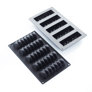 Силиконова форма Ritmo 12,8 x 3,6 x H 3,25 cm, 6 кухини, 108 ml - Img 2