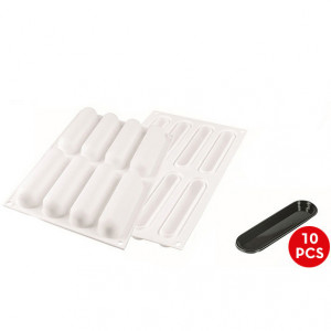 Силиконови пръсти Monoportii 13 x 2,7 X h 2,7 cm, 10 тавички + резец - Img 3