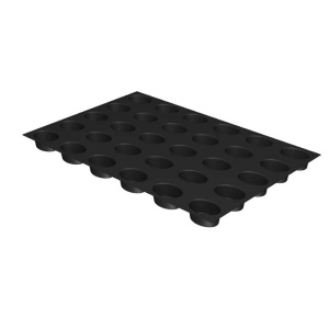 Силиконов калъп Fiberform 60x40cm 30 cav. Овална 7 x 5 x H 3 cm, 70 ml - Img 2