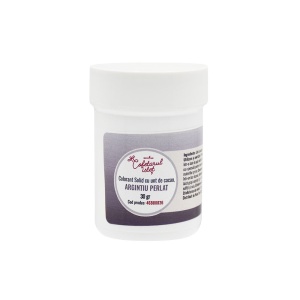 Твърда оцветителна смес с какаово масло Silver, 30 gr