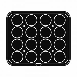 Форма Cookmatic Cookmatic Model 56 Profil Neted, Ø 6,6 - 6,8 x H 2 cm, 16 кухини - Img 2