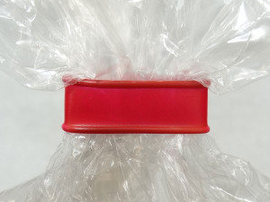 Червена лента с клипс 0,6 мм, ролка 500 м - Img 2