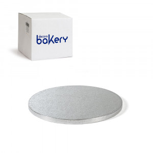 10 darabos ezüst kerek tortalap készlet, Ø 38 x H 1,2 cm