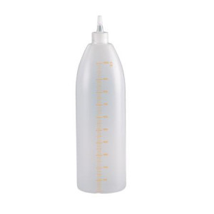 1000 ml-es mérőpalack folyadékokhoz és galvanizáláshoz, félig átlátszó műanyagból
