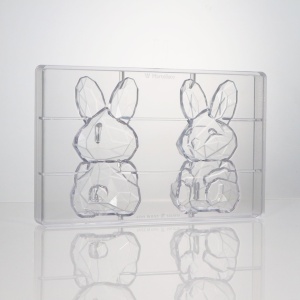 3D chocolate mould, Plastic Rigid, Model Roger Rabbit, 7.8 x 7.3 x H 15 cm, 130 gr - Img 3