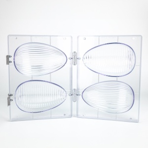 3D Chocolate mould, Rigid Plastic with Clamp, Ø 10.2 x H 16.5 cm, 200 gr - Img 2