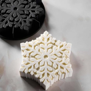 3D Silicon Cake Tin Fulg de Nea Ø 20.8 x H 4.7 cm, 1100 ml