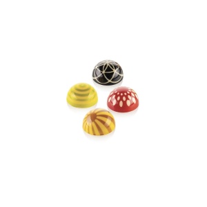 4 darabos dekorációs bélyegző készlet praliné félgömb formákhoz, Ø 3,1 x H 1,7 cm - Img 6