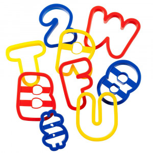 Alphabet, Digits and Symbols Ø 8 cm, Plastic, Set 50 pcs - Img 3
