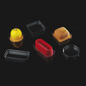 Baza Plastic Prezentare Mignon, Model Rotund Transparent, Ø 4.2 x H 0.8 cm, Set 2000 Buc - Img 2