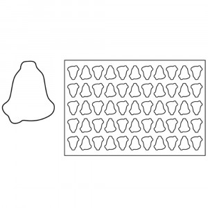 Bell mould cutting plate Ø6cm, 55 cavities - Img 1
