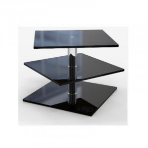 Cake / Buffet stand Rubik's Cube 3 tiers, Black Plexiglas, 12 x 12 x H 10.2 cm - Img 2