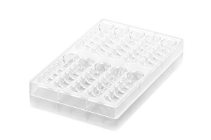 Chocolate Bars 11.5 x 2.5 x H 1.5 cm - Polycarbonate mould Bubbles, 10 cavities (CH012) - Img 2