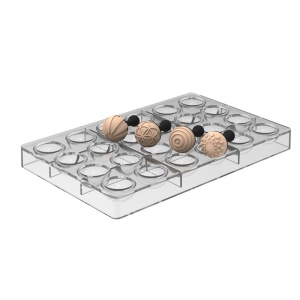 Chocolate Semispheres Ø 3.1 x H 1.65 - Kit Matrita Titan 24 cavities + 4 Decor Moulds - Img 9