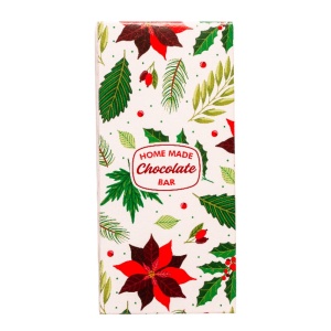 Christmas-themed chocolate boxes, 7.5 x 16 x H 2.5 cm, 5 pieces