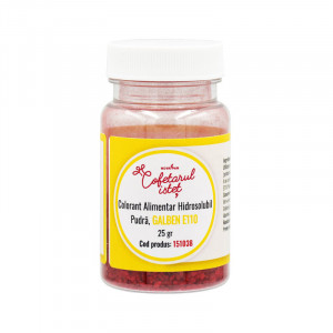 Colorant Alimentar Hidrosolubil Pudra, Galben E110, 25 gr