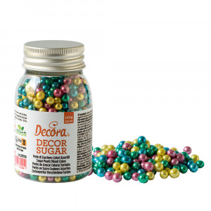 ColourMix Fémszínű cukorgyöngyök Ø 5 mm, 100 gr