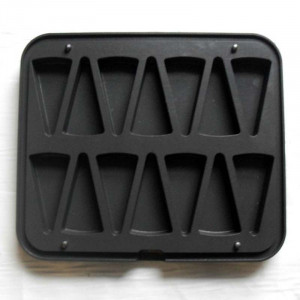 Cookmatic mould Cookmatic Model 18 Profil Neted, 11.5 x 6 - 11.1 x 5.6 x H 2.5 cm, 14 cavities - Img 3