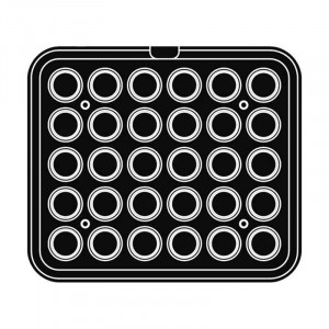 Cookmatic szerszám Cookmatic B modell, recézett profil, Ø 3,6 - 4,7 x H 1,8 cm, 30 üreggel - Img 2