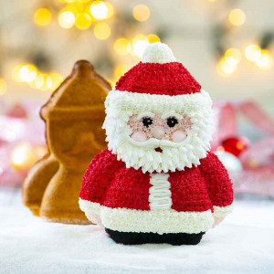 Copt mould 3D Santa Claus model, 15.5 x 8 x H 20 cm, Non-stick aluminium - Img 6