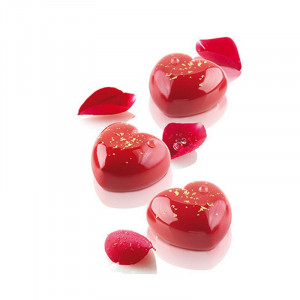 Cupid's Heart silicone mould Ø 4.5 x H 2.4 cm, 15 cavities, 30 ml - Img 1