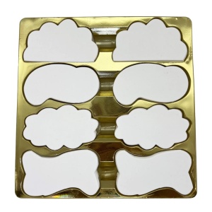 Decor Pasta Zahar Alb, Placute Personalizabile, Set 80 buc