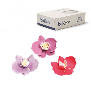 Decor Sugar - Orchid R 8 cm, 3 colours, 6 pcs - Img 1