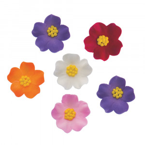 Decor Sugar - Petunias R 3.5 cm, 5 colours, 30 pieces - Img 1