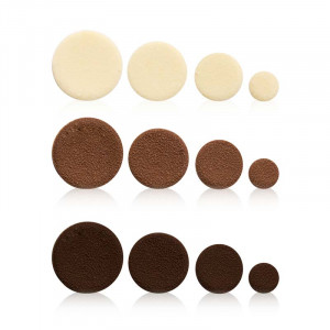 Decoratiuni de Ciocolata Cercuri Alb, Ciocolata Lapte, Negru Dobla, Ø 1.7-3.7 cm, 420 gr, 420 buc - Img 1