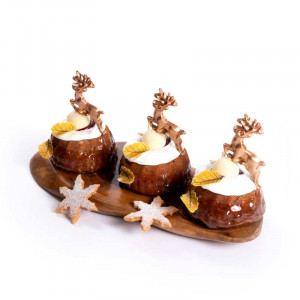 Double Yellow Curved Leaf Chocolate Decorations, 3.3x1.9 cm, 120 gr, 144 pieces - Img 7