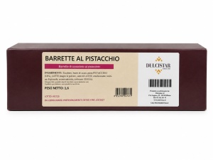 Dulcistar Heat-Stable Chocolate Bars with 14% Pistachio Paste, 1.6 kg