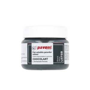 Fat Soluble Food Colour Powder, CHOCOLART Black without E171, 40 gr - Azo Free