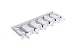 Forma Silicon Inghetata Wave GEL18 3D, 2 forme x 6 cavitati 9.3 x 4.8 x H 3 cm, 88 ml, 50 bastonase - Img 2