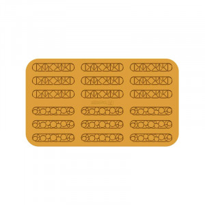 Forma Silicon Silikomart NaturaE Lampo - Ecler 13.1 x 2.6 x H 0.15 cm, 5 ml, 9+9 cavitati - Img 2