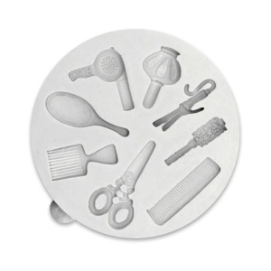 Hairstyle Silicone Moulding, 2.2 - 3 x 0.5 - 1.9 cm, 8 Decorations - Img 2