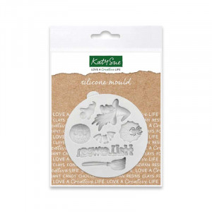 Halloween Silicone Halloween mould, 1.7 - 5 x 0.9 - 1.7 cm, 7 decorations - Img 1