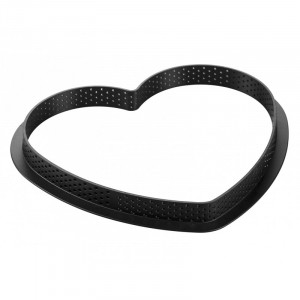 Heart Tart Set 20.5 x 19 x H 2 cm, 1 Microperforated Tin + Silicon Tin 460 ml - Img 4