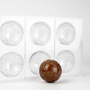 Matrita Policarbonat 6 Praline Minge Fotbal, Ø 6 x H 3 cm, 22 gr - Img 4
