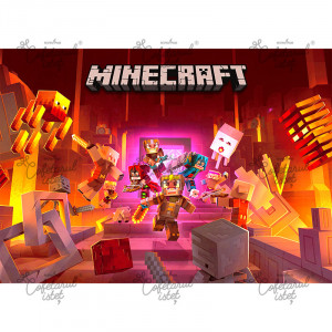 Minecraft Модел 2 с отпечатана вафла Minecraft Модел 2, A4 - Сладкарски изделия