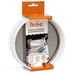 Műanyag szita 3 cserélhető rozsdamentes acél ráccsal, R20xH7cm, 4 db-os készlet - Img 2