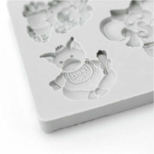 Mulaj Silicon Baby Animals, 2.1 - 3.9 x 2.9 - 3 cm, 5 Decoruri - Img 3