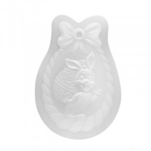 Mulaj Silicon Decoratiune cu Iepuras, Ø 10.8 x H 1.8 cm - Img 2