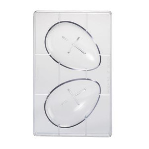 Oua H 15 cm - Polycarbonate chocolate mould, 2 cavities