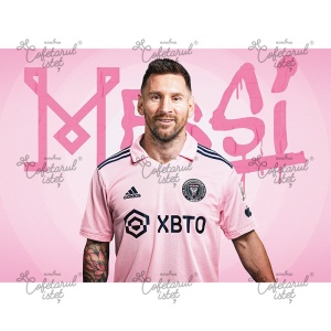 Pasta Zahar imprimata Fotbal Messi Model 2, A4 - Cofetarul Istet