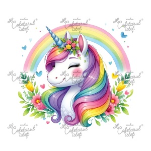 Pasta Zahar imprimata Unicorn Model 12, Ø 20 cm - Cofetarul Istet