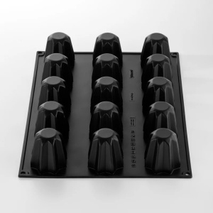 Pavoflex mould 30x40cm Pandoro 15 cavities, Ø 6.5 x H 6.5 cm, 120 ml - Img 2