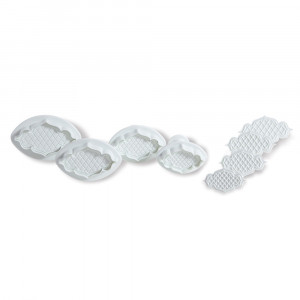 Plakett vagy réz dekor 2 mintás, Ø 6 - 8,5 cm - Vágógépek kivonóval, 12 db-os készletben - Img 2