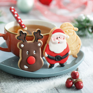 Plastic Christmas Cutters - Santa Claus and Reindeer Head, R 7 - 8 x H 2.2 cm, 2 pcs - Img 4